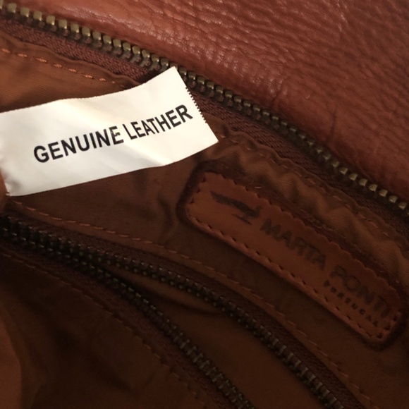 Marta Ponti Portugal Genuine Leather Handbag Crossbody Adjustable Strap - Picture 6 of 13